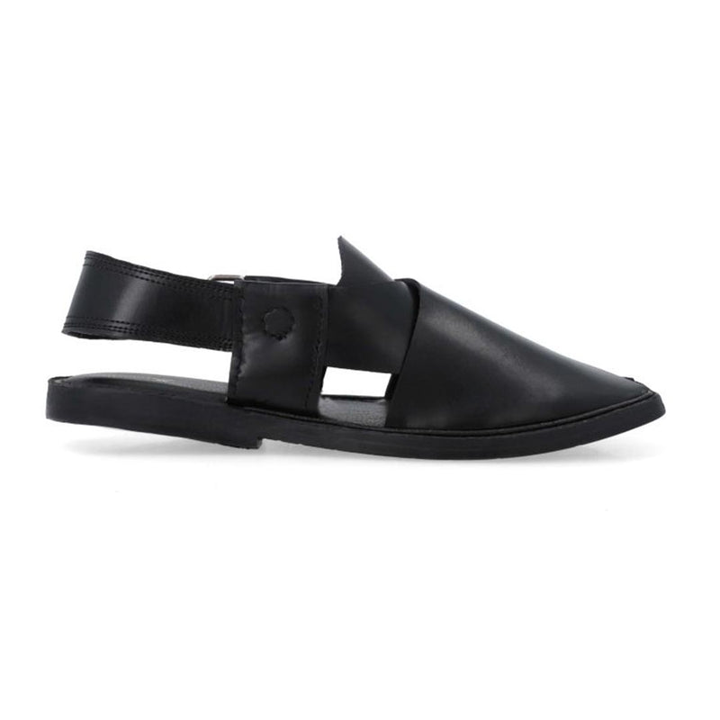 Peshawari Black leather