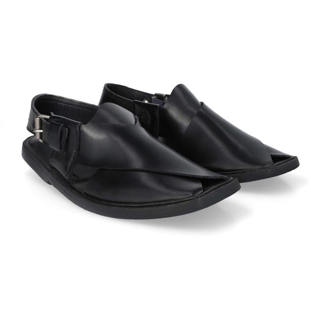 Peshawari Black leather