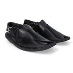 Peshawari Black leather