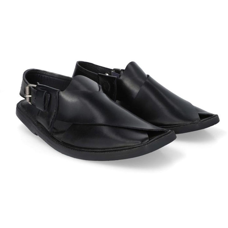 Peshawari Black leather