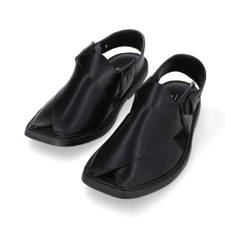 Peshawari Black leather