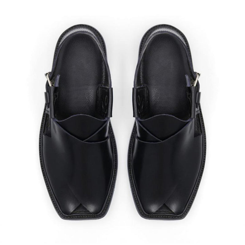 Peshawari Black leather