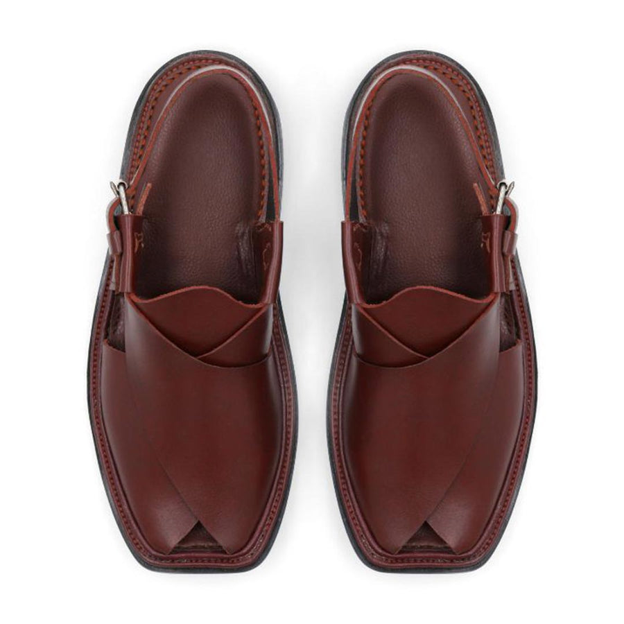 Peshawari Maroon/Brown  Leather