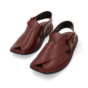 Peshawari Maroon/Brown  Leather