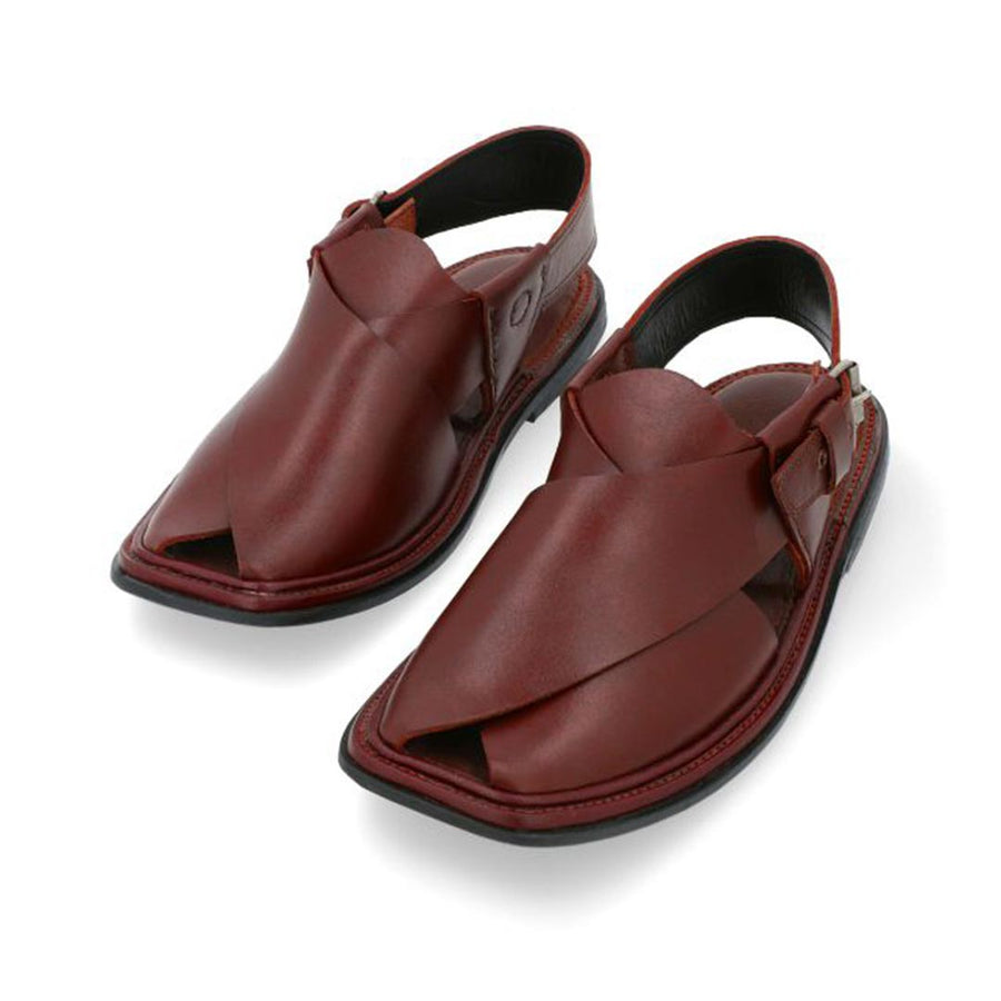 Peshawari Maroon/Brown  Leather