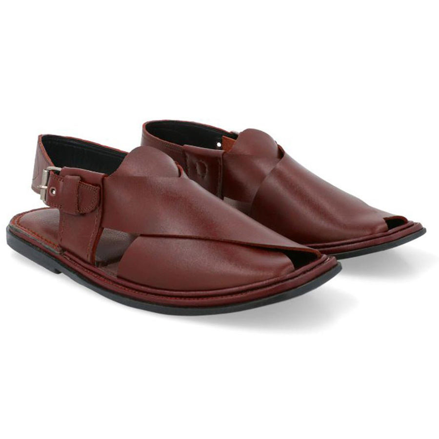Peshawari Maroon/Brown  Leather