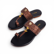 Kolhart flats Fiza Metallic Brown