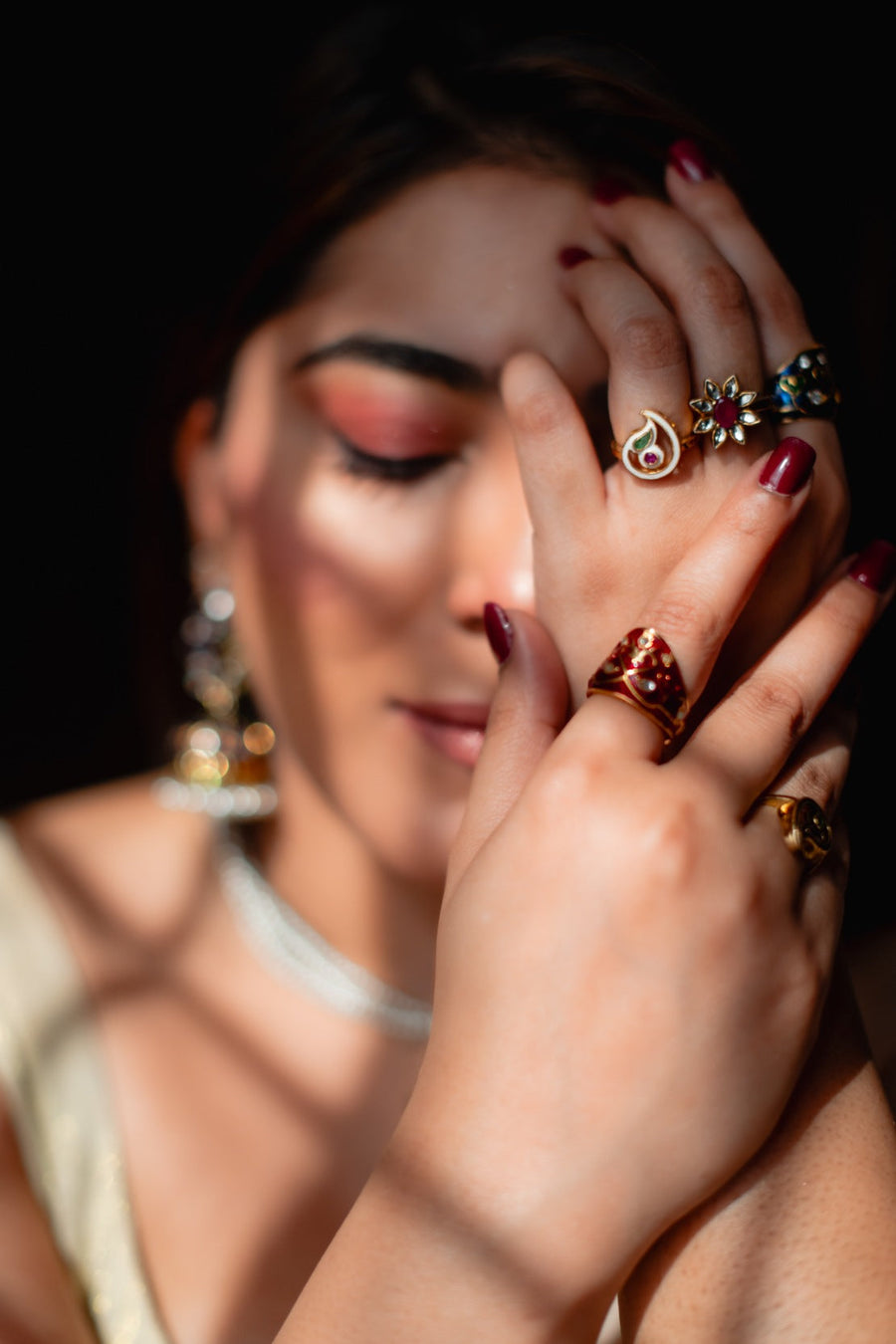 NADIRA MEENAKARI PAISELY RING