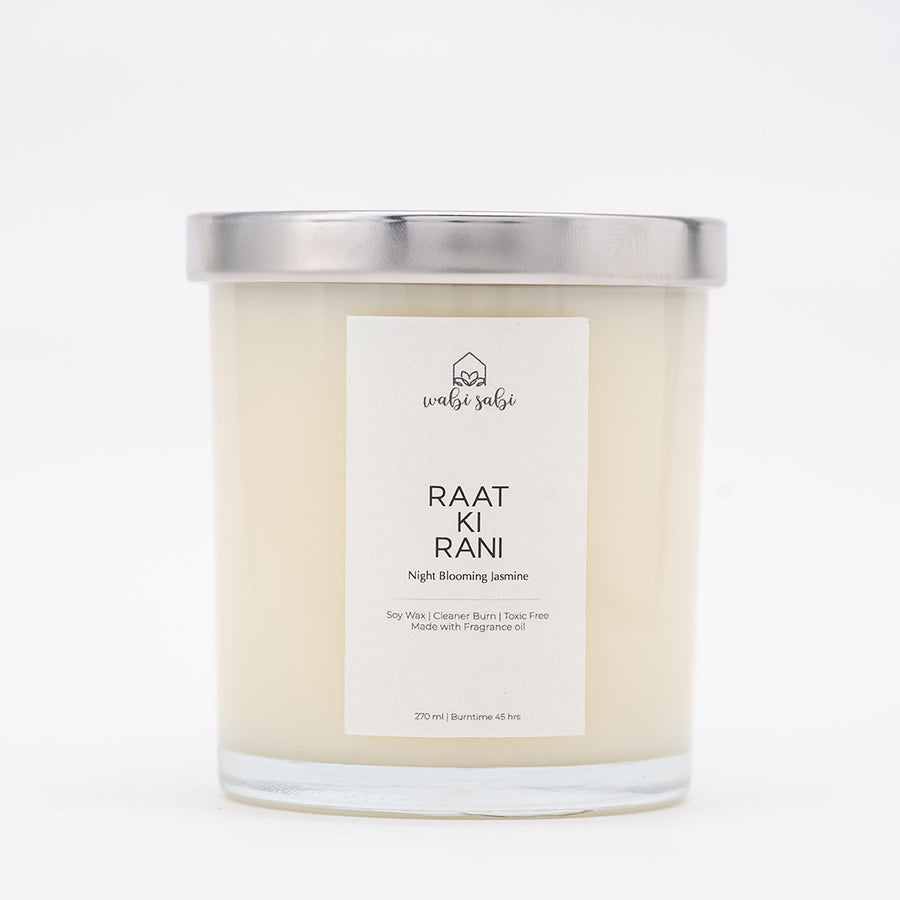 Candle with Raat ki rani fragrance 