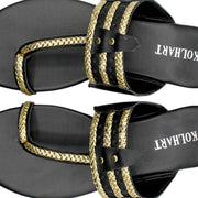 Kolhart flats AGARWOOD - Black Nappa leather