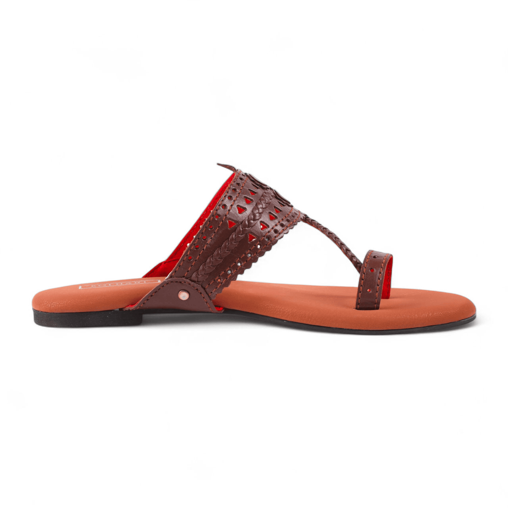 Kolhart flats AMBER - CLASSIC BROWN KOLHAPURI