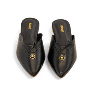 TAKTIL BLACK LEATHER MULE