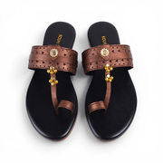 Kolhart flats Fiza Metallic Brown