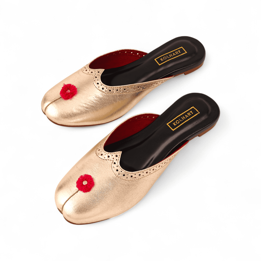 My Store REET KHUSSA MULES GOLD