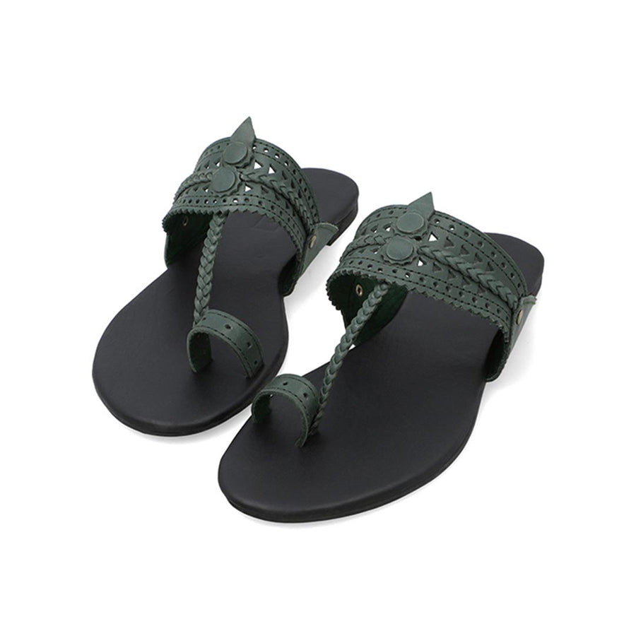 GREEN CLASSIC KOLHAPURI