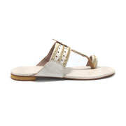 silver kolhapuri chappal