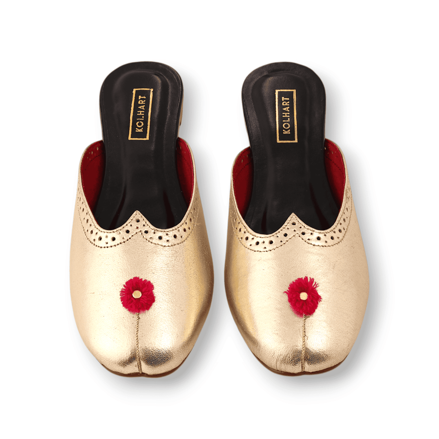 My Store REET KHUSSA MULES GOLD
