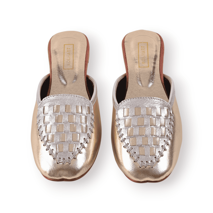 SAHAR METALLIC MULES