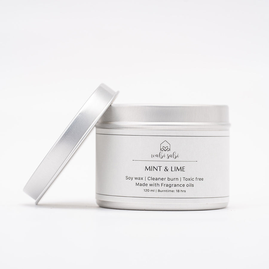 wabi-sabi mint and lime candle