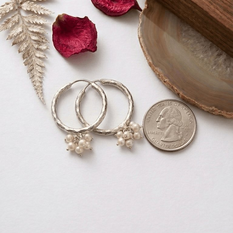 Charbagh Jewellery GOLD  HAMMERED HOOPS (BALIYAN)